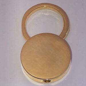 Gold Tone Round Vintage Keychain Key Holder